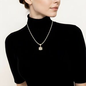 Vintage Sterling Silver Mezo American Pendant Necklace